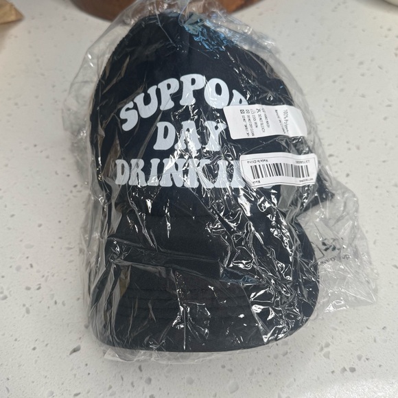 NEW black trucker hat support day drinking - Picture 2 of 2